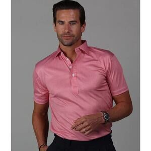 Collars & Co Original Dress Collar Polo Red Houndstooth Small